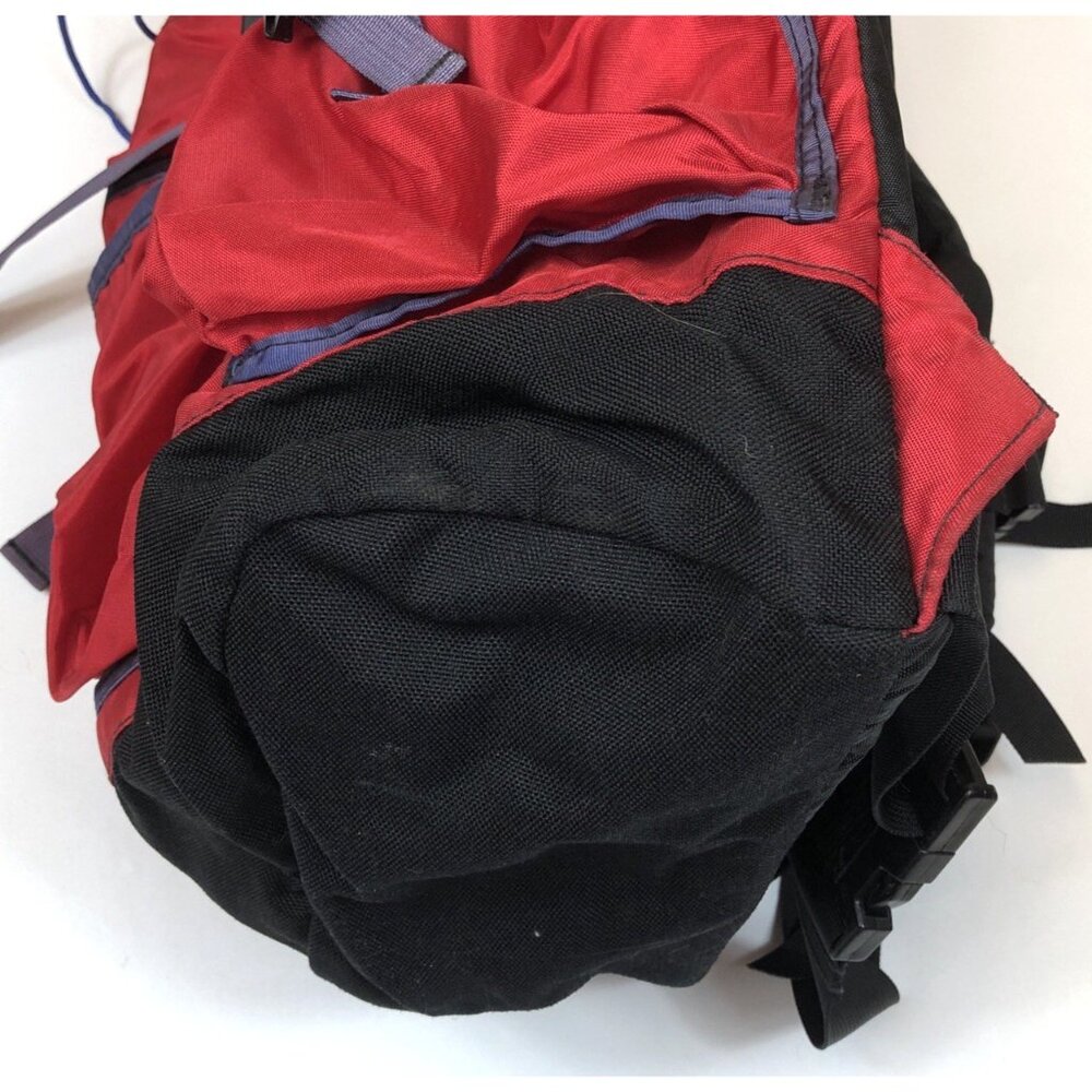 Vintage LL Bean Continental Rucksack Red Backpack Hiking Camping 90s #B155 - Picture 7 of 13